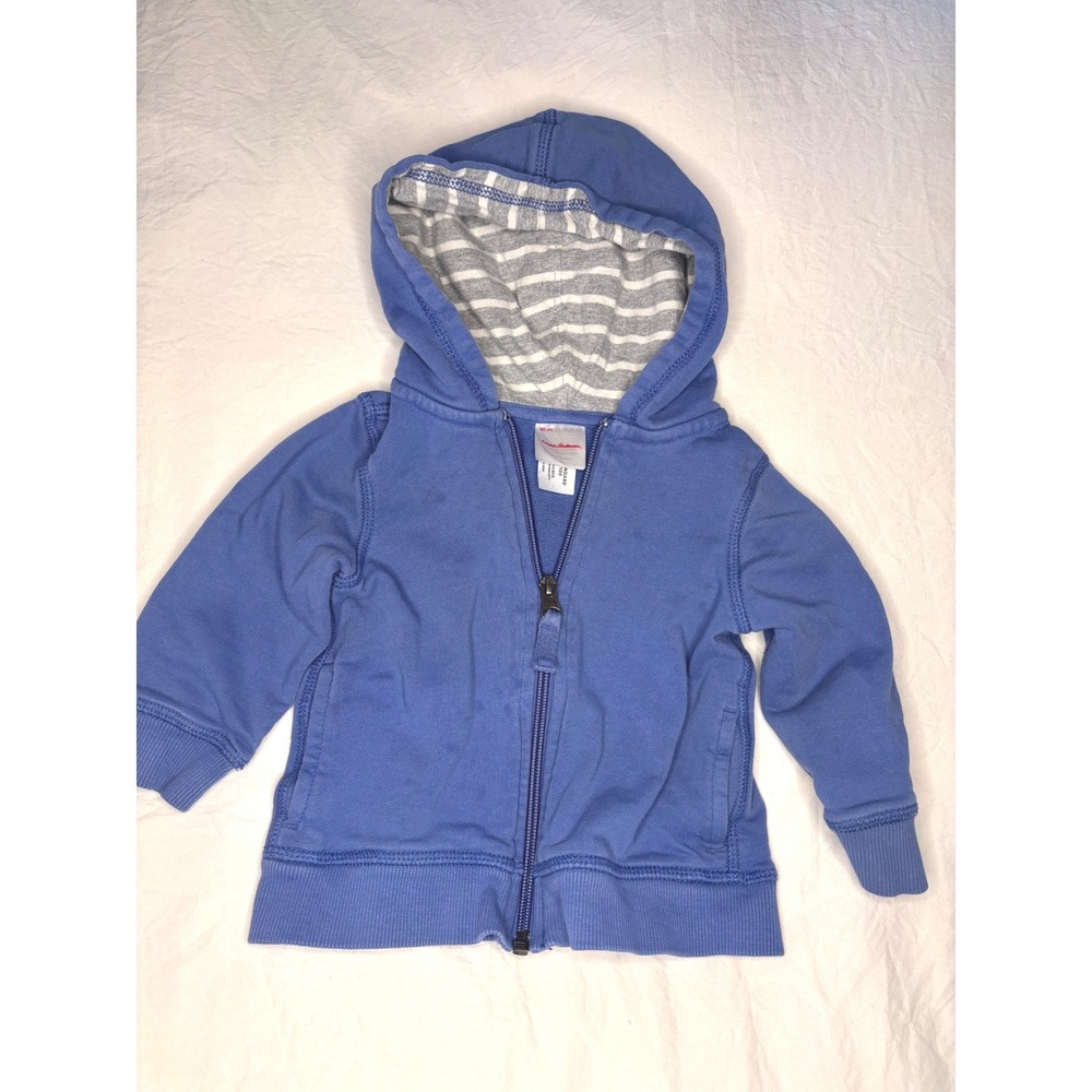 Hanna Andersson Zip Hoodie Cotton Minimal Everyday Play Cozy Size 18-24M - Picture 1 of 4